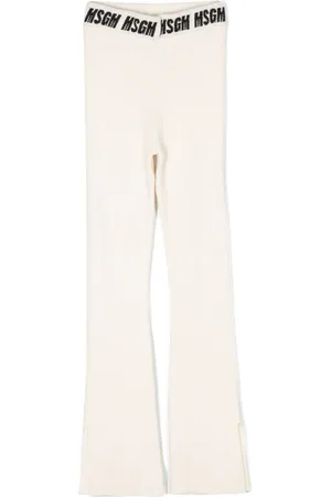 Msgm Gerippte Hose mit Intarsien-Logo