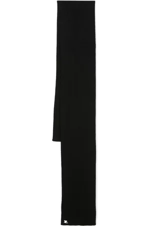Courrèges Gerippter Schal mit Logo-Patch