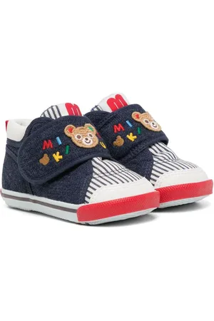 Miki House Bestickte Sneakers mit Klettverschluss