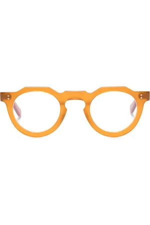 LESCA Matte Brille mit rundem Gestell