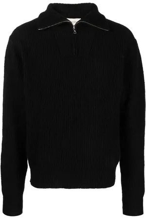OFFICINE GENERALE Gerippter Pullover mit Stehkragen