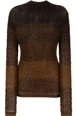 Isa Boulder Gestreifter Pullover mit geraffter Wirkung
