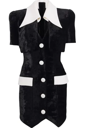 Balmain Kleid mit kurzen Ärmeln