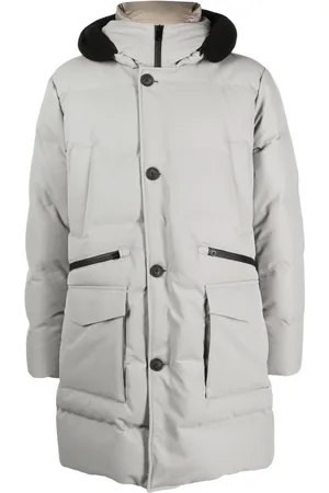 Woolrich Geknöpfte Daunenjacke mit Kapuze