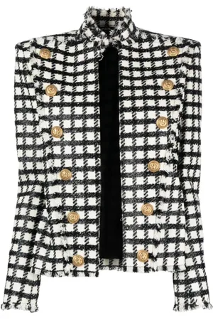 Balmain Karierte Jacke