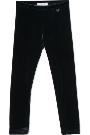 MONNALISA Leggings aus Chenille mit Logo-Anhänger