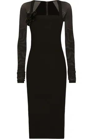 Dolce & Gabbana Midikleid mit Tüllärmeln