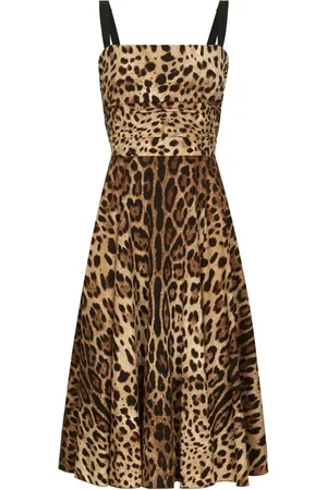 Dolce & Gabbana Midikleid mit Leoparden-Print