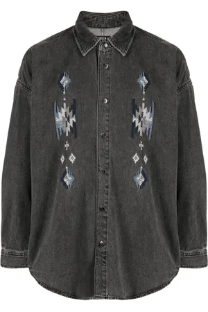 FIVE CM Jeanshemd mit Stickerei