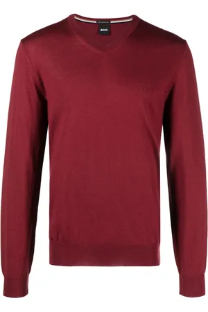 HUGO BOSS Pullover mit V-Ausschnitt