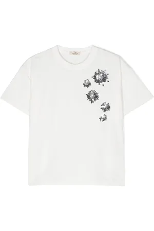 Le pandorine T-Shirt aus Bio-Baumwolle mit Pailletten