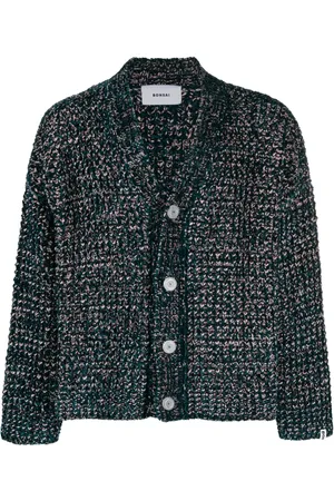 BONSAI Melierter Cardigan mit V-Ausschnitt