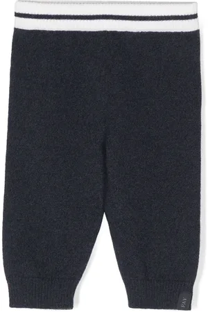 FAY Fein gestrickte Hose mit Streifen