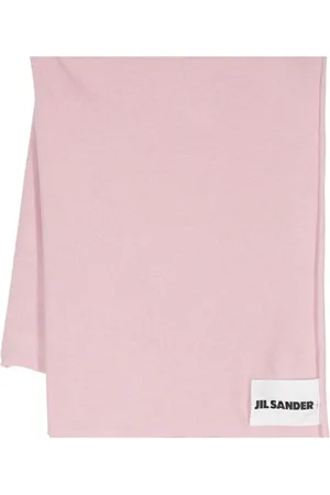 Jil Sander Kaschmirschal mit Logo-Patch
