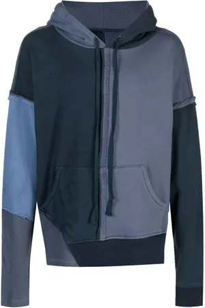GREG LAUREN Hoodie mit Einsätzen