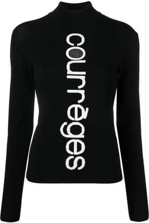 Courrèges Pullover mit Intarsien-Logo