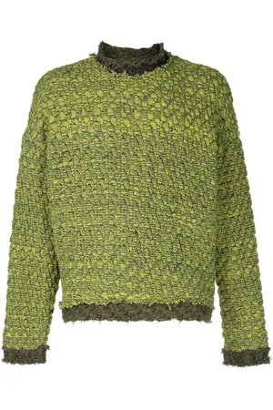 Vitelli Melierter Pullover mit Intarsien-Logo