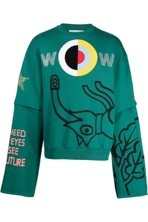 WALTER VAN BEIRENDONCK Sweatshirt mit Target-Applikation