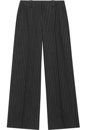 Ganni Weite Hose mit Nadelstreifen