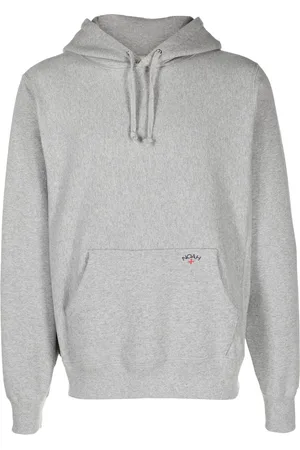 Noah NYC Melierter Hoodie mit Logo-Stickerei