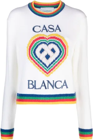 Casablanca Intarsien-Pullover mit Herz