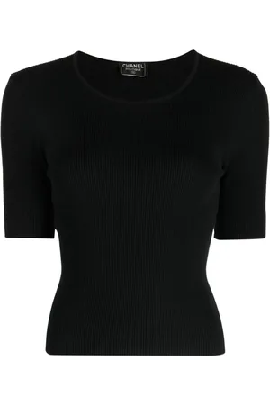 CHANEL 2010 Kurzärmeliges Strickoberteil