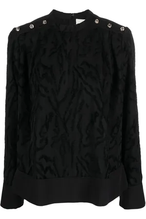 3.1 Phillip Lim Shadow Vines Jacquard-Bluse