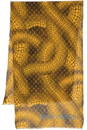 LOUIS VUITTON X Yayoi Kusama Ausgefranster Schal mit Polka Dots