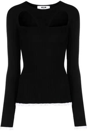 Msgm Intarsien-Pullover mit Cut-Out