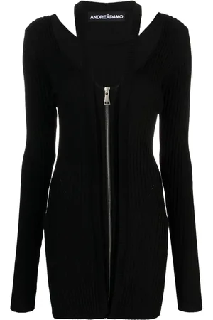 ANDREADAMO Geripptes Strickkleid