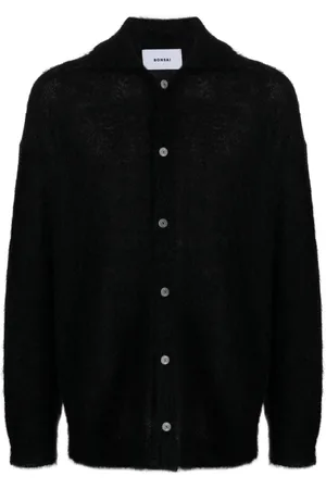BONSAI Geknöpfter Cardigan mit Logo-Patch