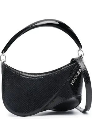 MUGLER Schultertasche mit Logo-Schild