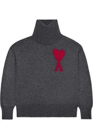 Ami Pullover mit Intarsien-Logo