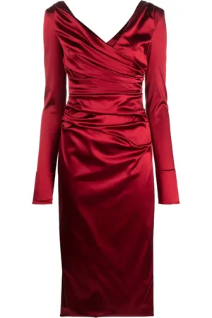 Dolce & Gabbana Drapiertes Midikleid aus Satin