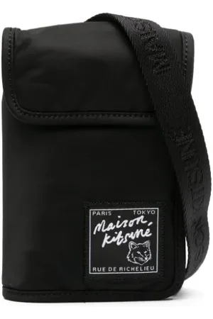 Maison Kitsuné Gepolsterte Kuriertasche mit Logo-Patch