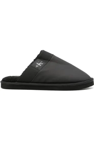 Calvin Klein Slipper aus Faux Shearling mit Logo