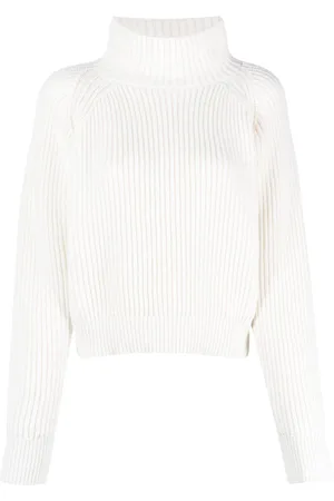 LORENA ANTONIAZZI Gerippter Pullover mit Stehkragen