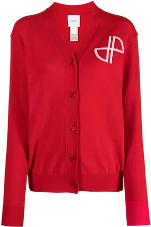 Patou Intarsien-Cardigan mit Logo