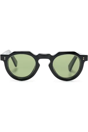 LESCA Crown Sonnenbrille mit rundem Gestell