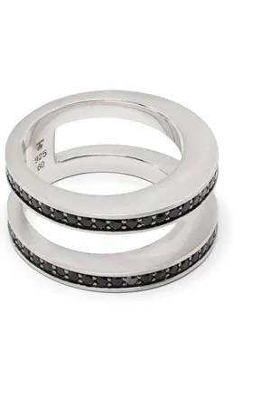 TOM WOOD Vault Double Ring mit schwarzem Spinell