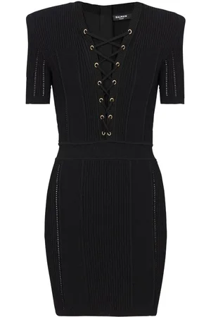Balmain Minikleid mit V-Ausschnitt