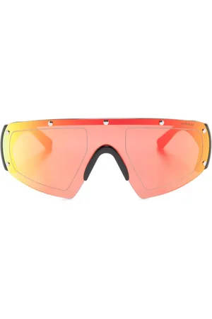 Moncler Verspiegelte Sonnenbrille mit Shield-Gestell