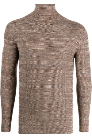 RIER Melierter Seidenpullover mit Waffelmuster