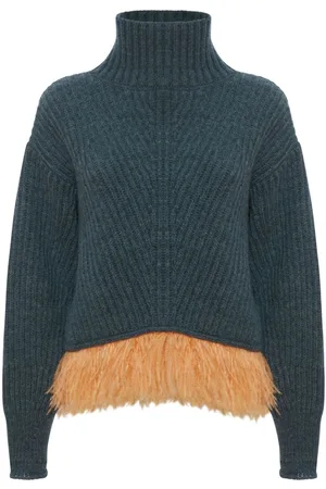 La DoubleJ Pullover mit Federbesatz
