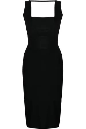 Boyarovskaya Midikleid mit eckigem Ausschnitt
