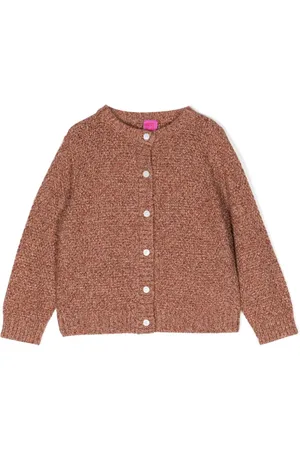 Cashmere In Love Melierter Cardigan mit Rundhalsausschnitt