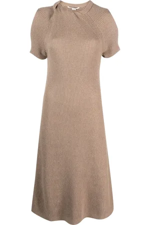 Stella McCartney Geripptes Midikleid