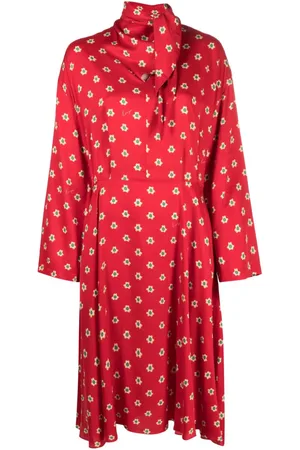 Kenzo Teddy Flower Midikleid mit Falten