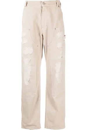 1017 ALYX 9SM Carpenter-Hose aus Canvas im Destroyed-Look