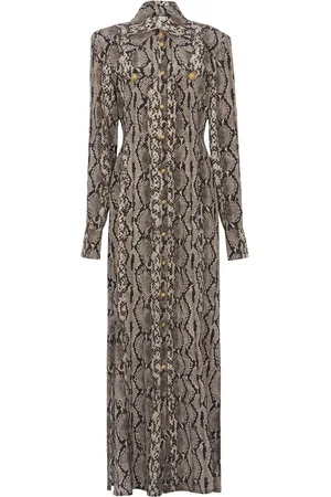 Balmain Maxikleid mit Schlangenleder-Print